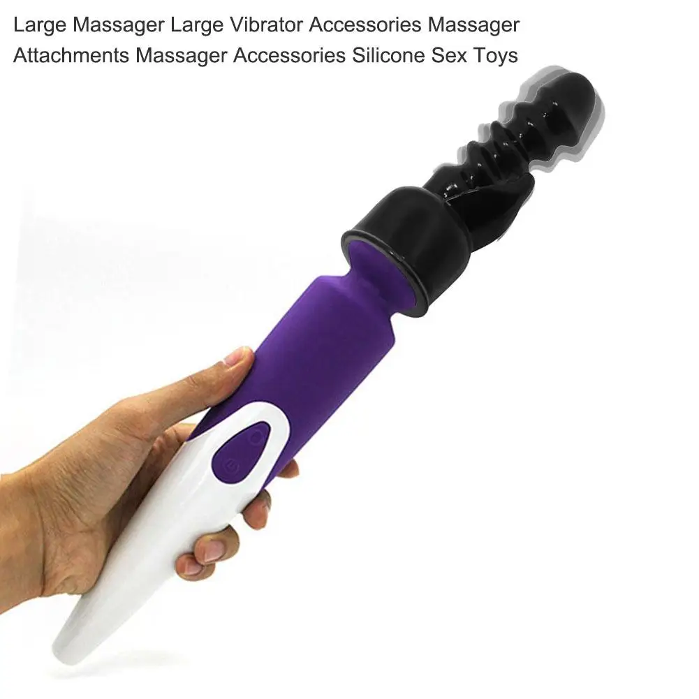 Резьбовая двойная головка большой массажер вибратор для женская мастурбация