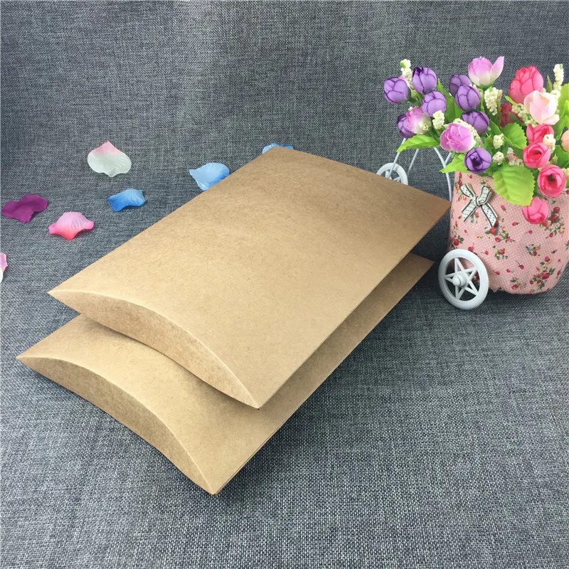 10 шт./лот Большая вместительная бумажная коробка для упаковки подушек из крафт