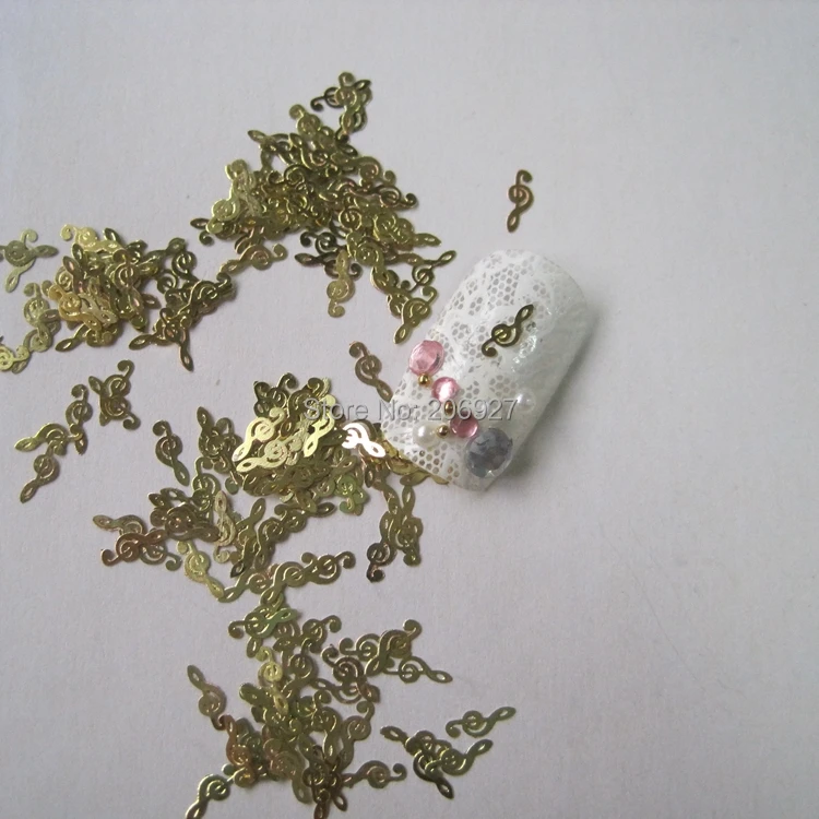 MS42 100 шт. Золотая Милая музыкальная вывеска декоративная металлическая наклейка