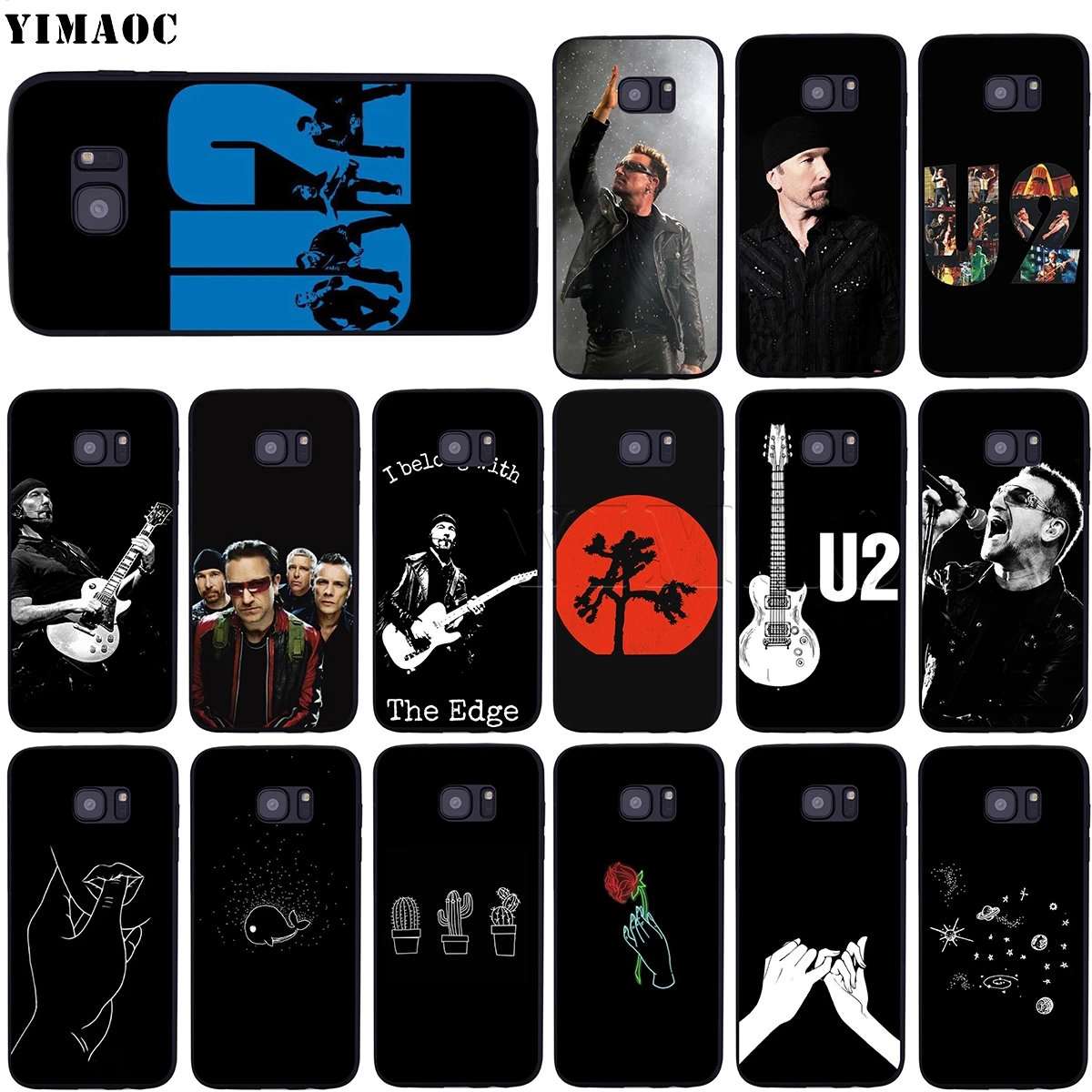 YIMAOC U2 Боно край чехол для Samsung Галактики A7 A8 A9 A10 A20 A30 A40 A50 A70 M10 M20 M30 S10e J6