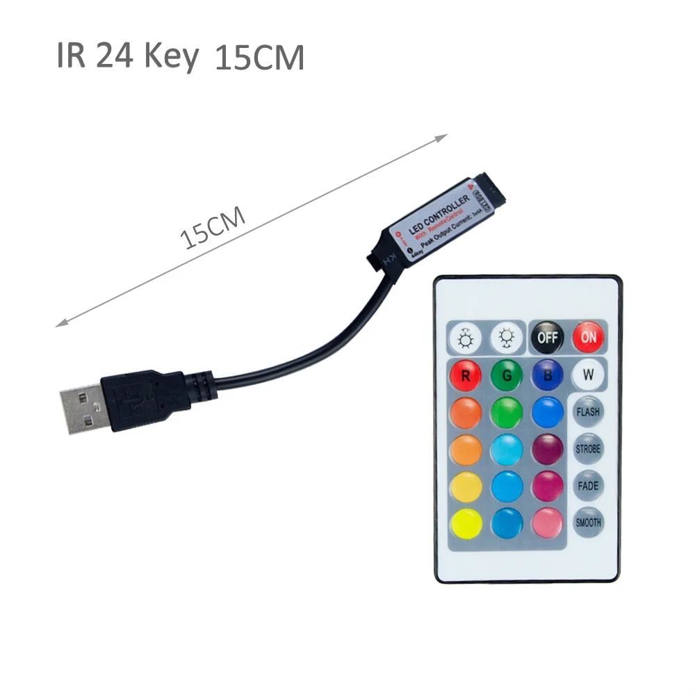 USB RGB светодиодный контроллер постоянного тока 5 ~ 24 В 17 44 клавиши RF беспроводной