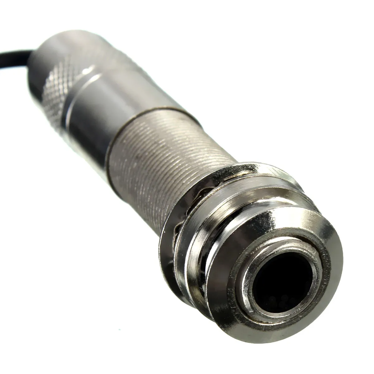 Zebra Universal 6.35mm Pickup Piezo 3 Transducer for Acoustic Guitar Ukulele Mandolin Violin Sliver Black Metal Rubber Plastic