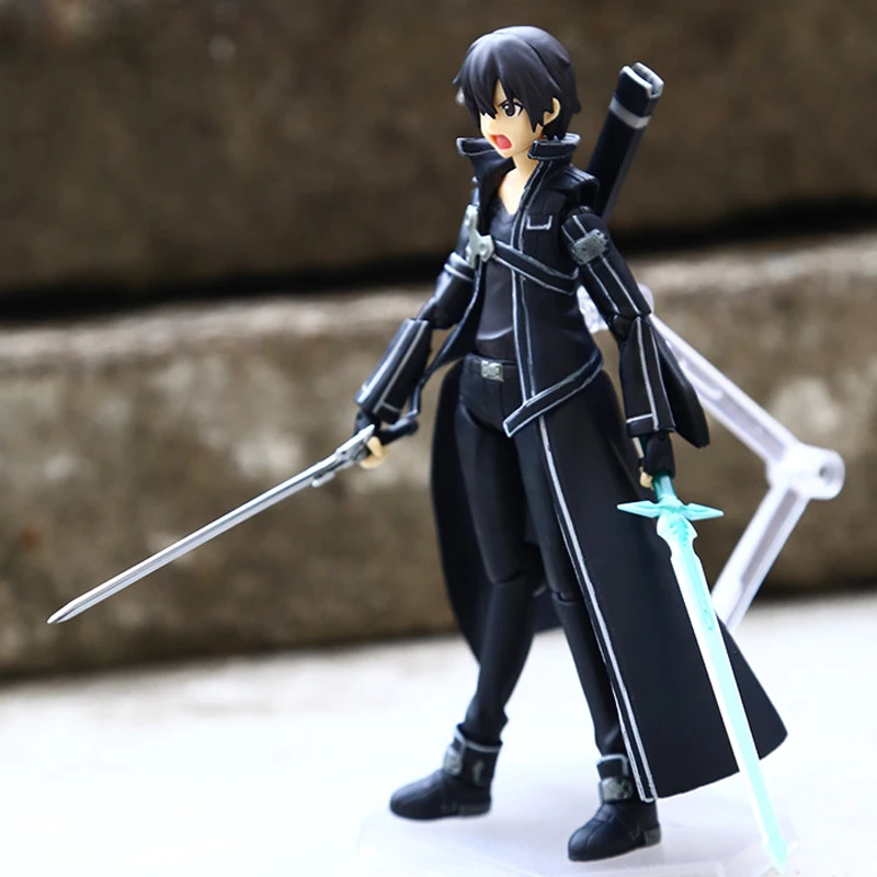 6 "Sword Art онлайн аниме S.A.O Kirito-Kirigaya Kazuto в штучной упаковке 14 см ПВХ фигурка