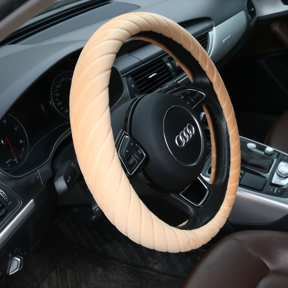 38 см-40 см чехлы на руль traight узор оплетка автомобиля зимний теплый универсальный