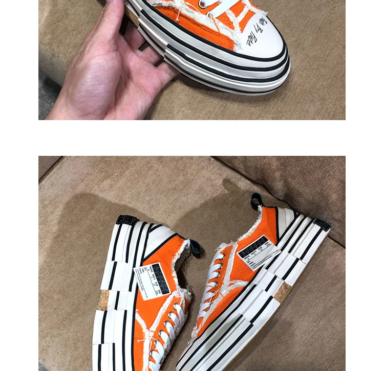 Buono Scarpe/парусиновые кроссовки на платформе для мужчин и женщин; Повседневные кроссовки для пар; Модная брендовая женская обувь; кроссовки с кисточками; большие размеры; 44EU