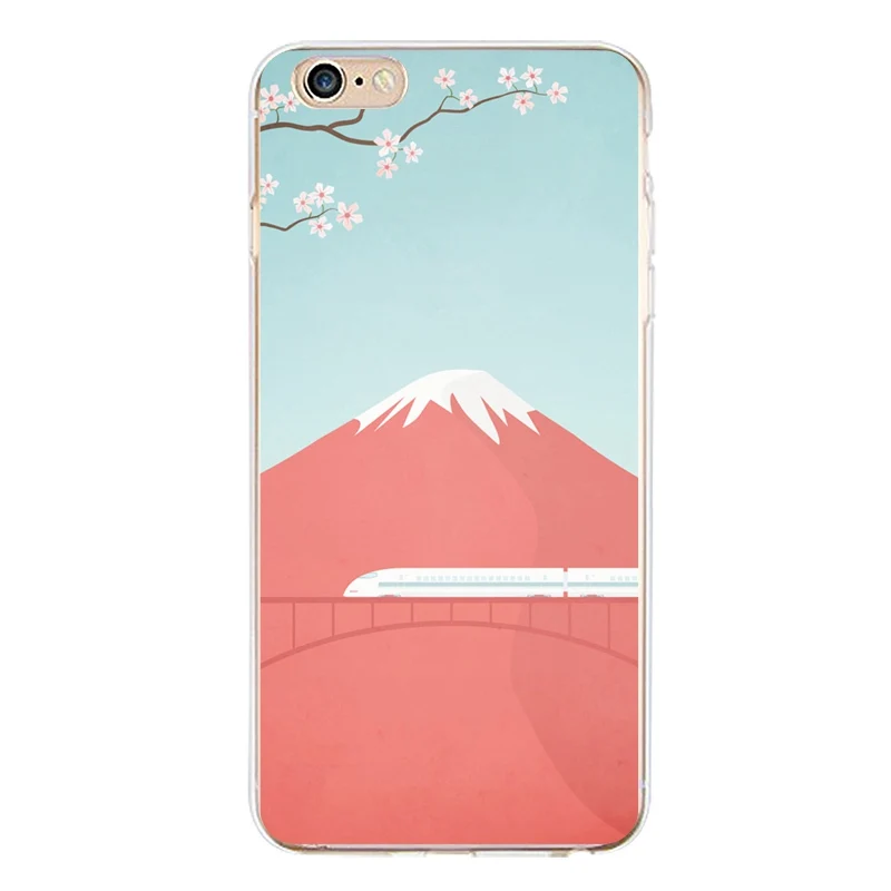 Soft Silicone TPU Phone Case For iPhone 4/4s 5 5s 6 6plus 7 8plus x fish Horse Scenery Simple Free Shipping | Мобильные телефоны и