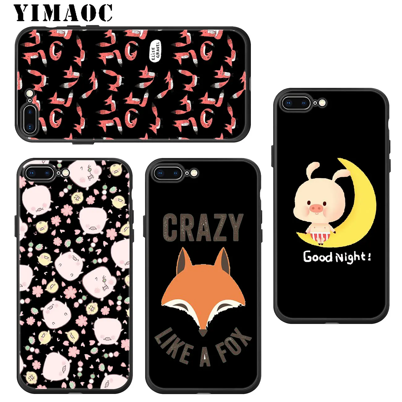 Мягкий силиконовый чехол YIMAOC Piggy для iPhone 11 Pro XS Max XR X 6 6S 7 8 Plus 5 5S SE 10|Бамперы| |