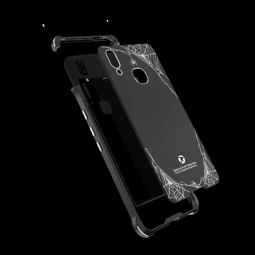 Vivo X21 случае экран отпечатков пальцев чехол Роскошный металлический алюминий