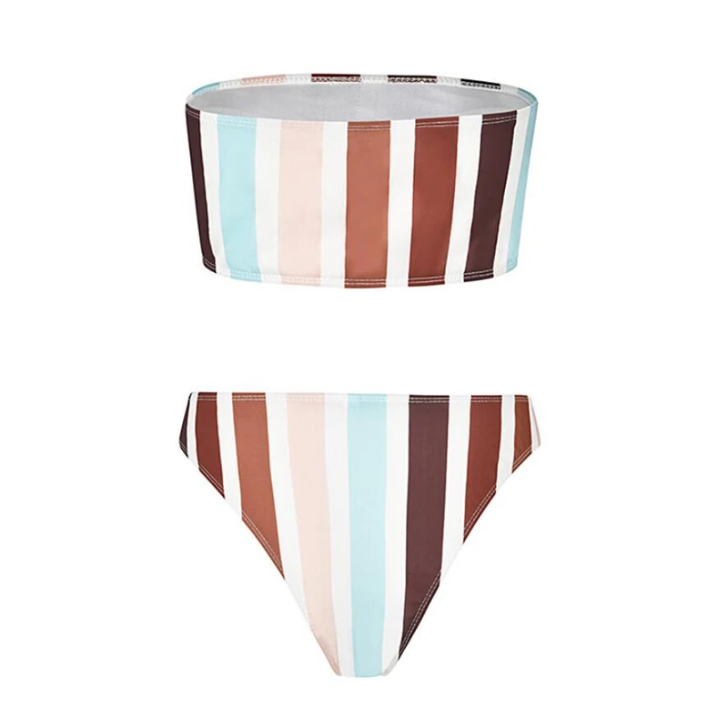 Горячая Сексуальная бандо купальный комплект без подвязок 2019 женщины с высокой