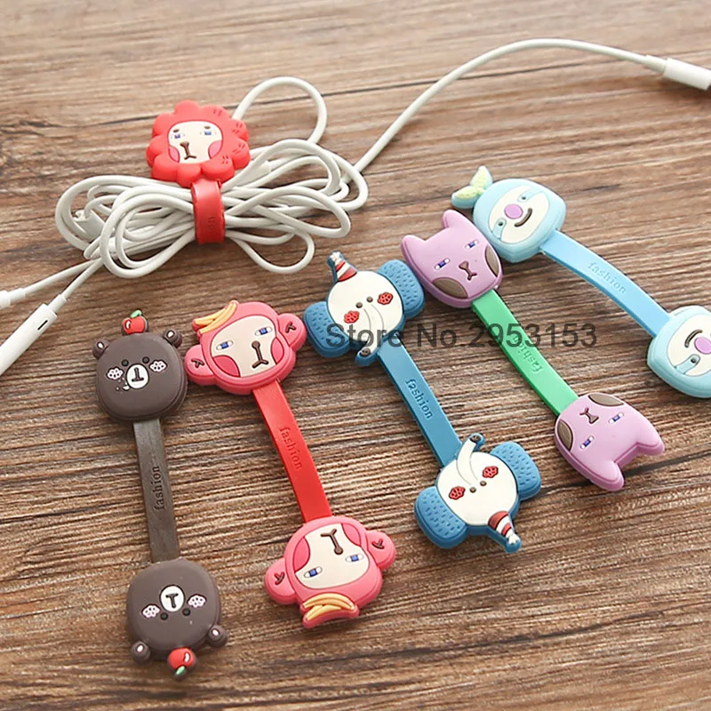 Новое поступление 10 шт./лот мультяшное устройство для намотки кабеля органайзер