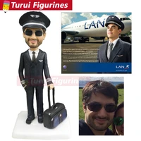 airline captain professional figure polymer clay figurines real life political action figure custom bobblehead dolls sculptures