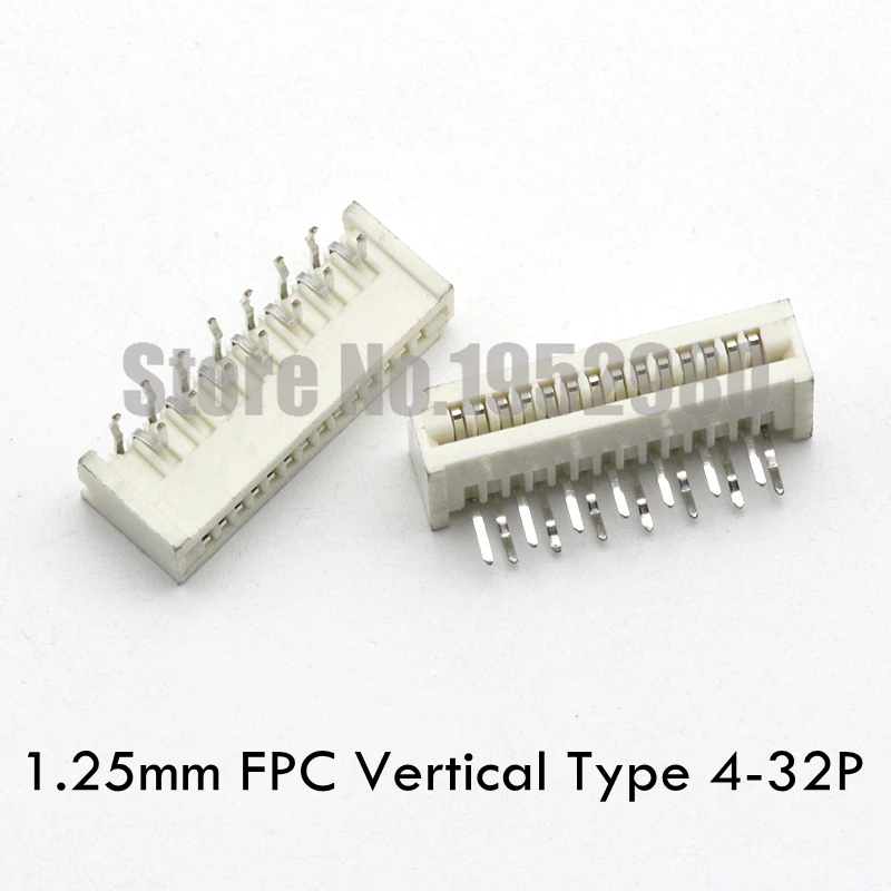 Плоский кабельный разъем FPC/FFC 50 шт. 1 25 мм двухрядный вертикальный тип