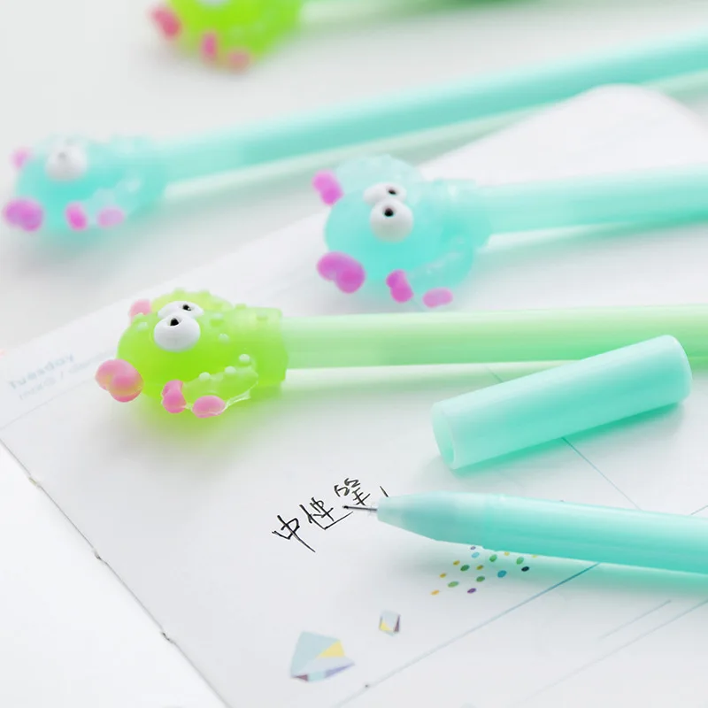 

Jonvon Satone 12 Pcs Creative Cartoon Cactus Neutral Pen Office Learning Signature Pen Needle Gel Pens Korean Stationery