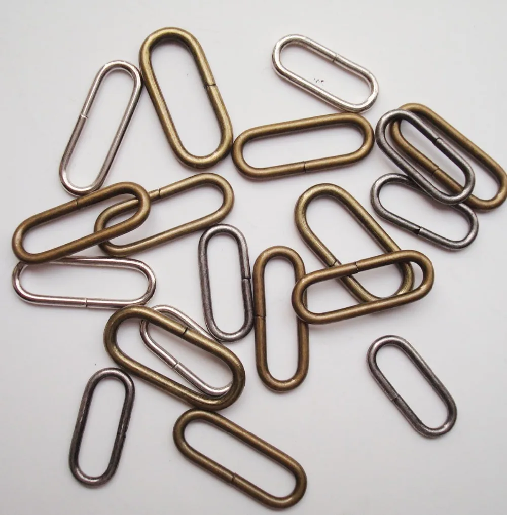 

Connection oval ring metal shoes bags garment Buckles DIY Accessory sewing thickness 1.8mm 100pcs