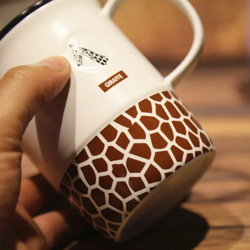 Мода 320 мл керамическая кружка персональный животный дизайн молока кружки с