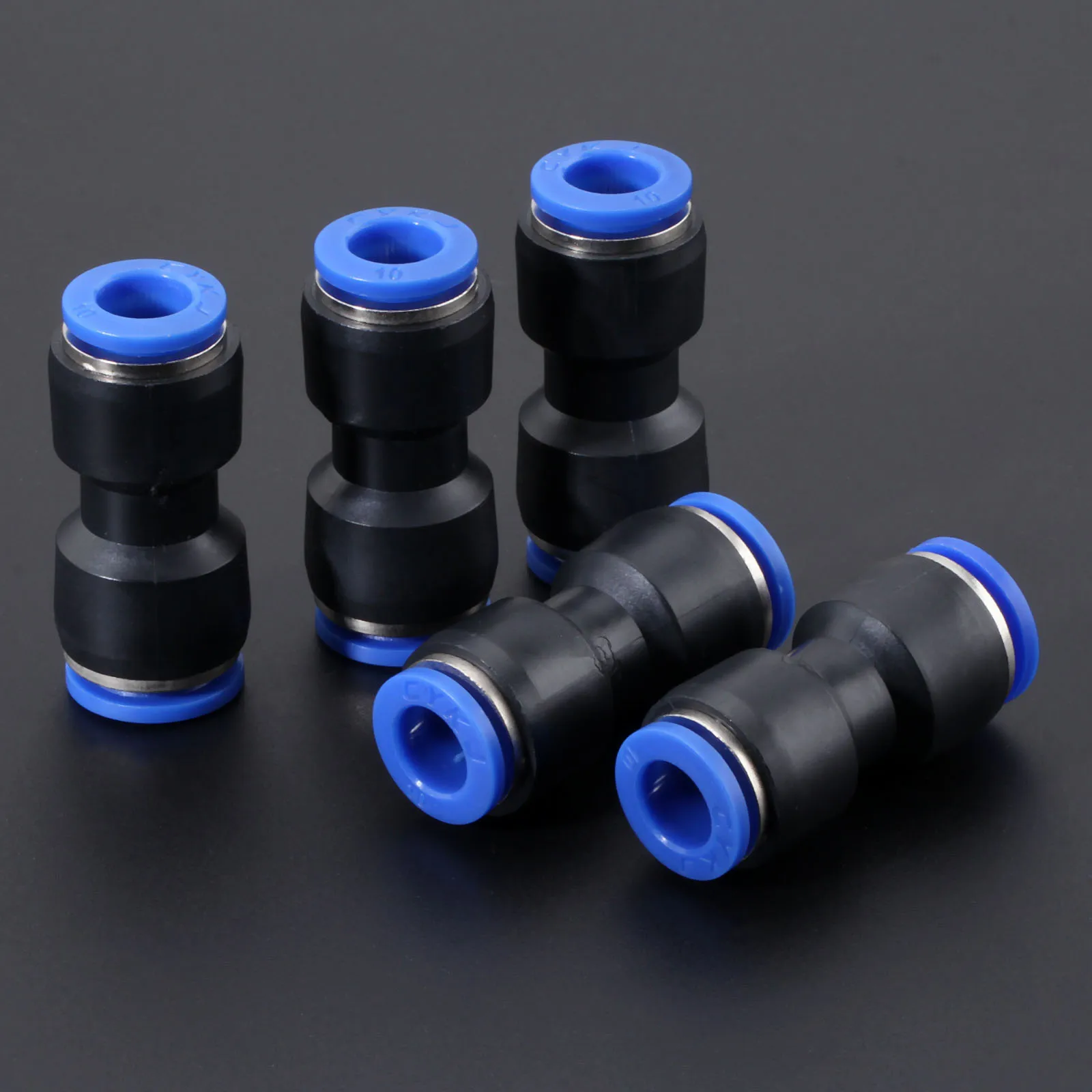 5 шт. 12 мм отверстие до 10 пневматические фитинги пуш-ап в прямой Редуктор разъемы