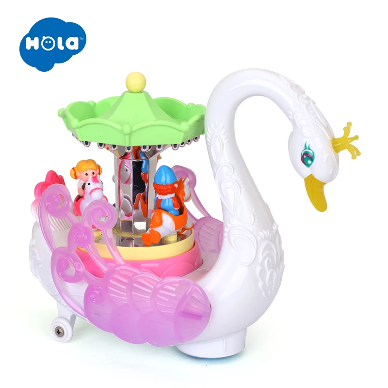 HUILE TOYS 536 детские игрушки фантастический Лебедь музыкальная игрушка с светильник электронные Обучающие Развивающие игрушки для детей Подарки для девочек