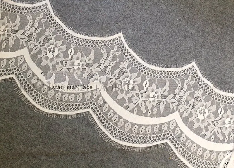 9 м/лот французский крючок цветок волнистый Белый Шитье из кружева для ремесел