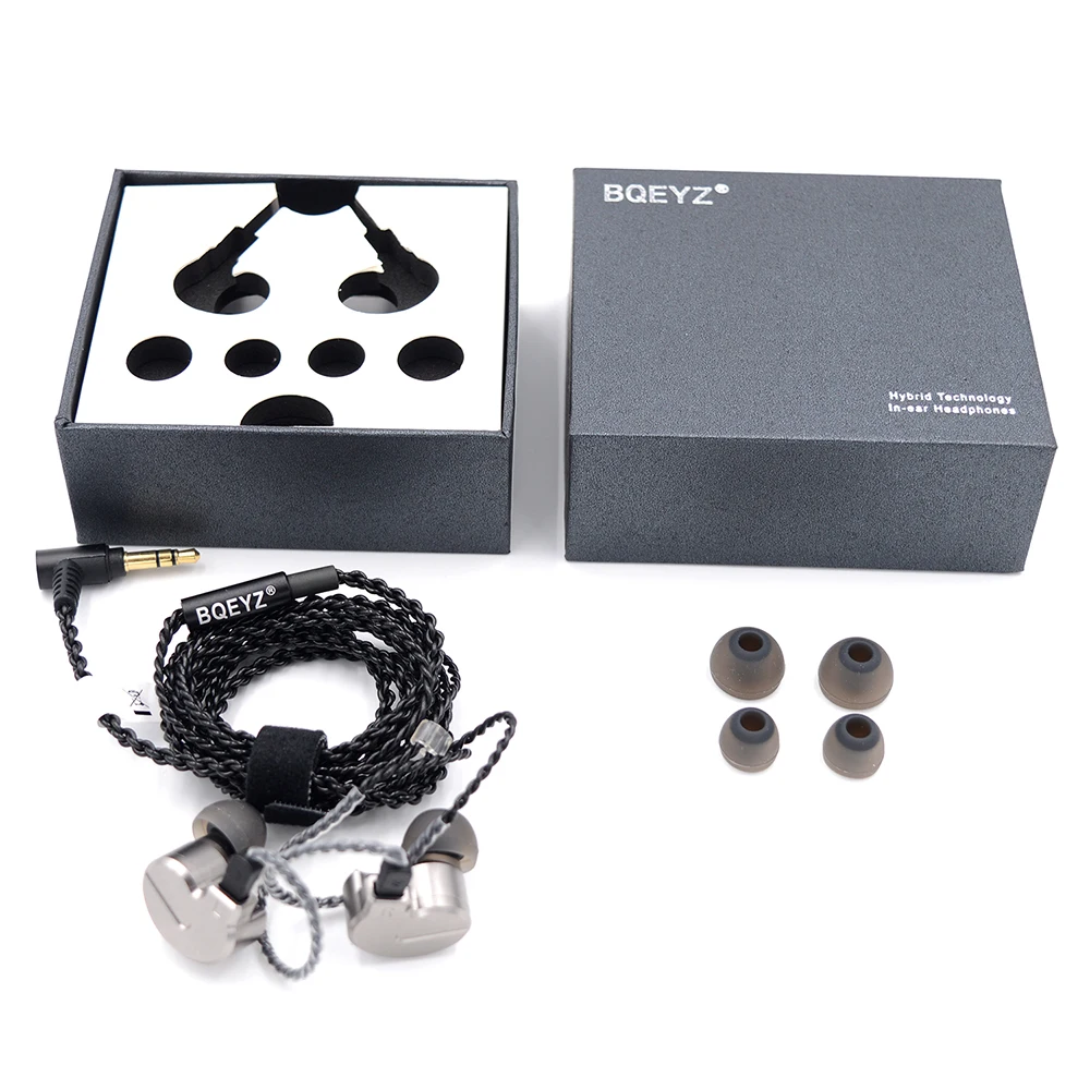 BQEYZ KB1 Гибридный привод в ухо наушник 1BA+ 2DD 2Pin съемный 0,78 мм металлический HIFI гарнитура монитор DJ бег спортивный наушник