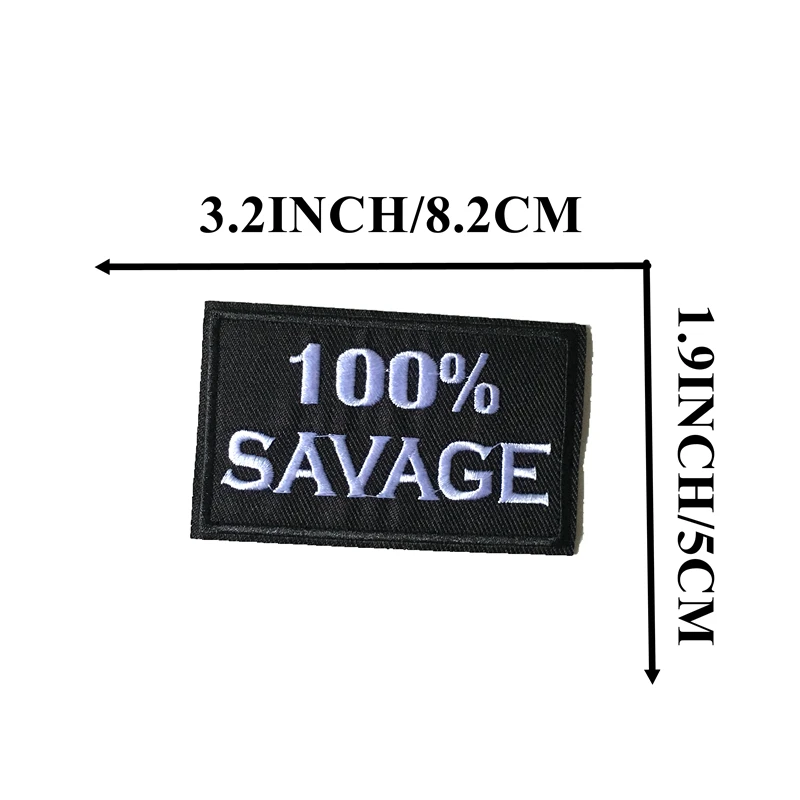 Новое поступление 100% SAVAGE Вышитые заплаты письма аппликация из ткани патч знак