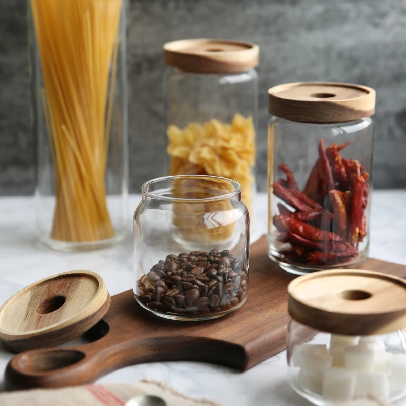 Креативная стеклянная банка для хранения продуктов, бутылка для специй, сахара, чая, кофе, контейнер, коробка для зерен, орехов, бак, может, кухонный органайзер для хранения, инструмент