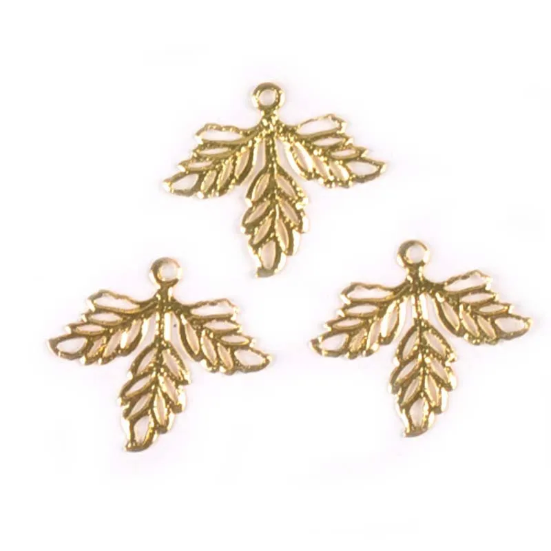 50 шт. смешанные коннекторы филигрань узоры в виде листьев украшения для