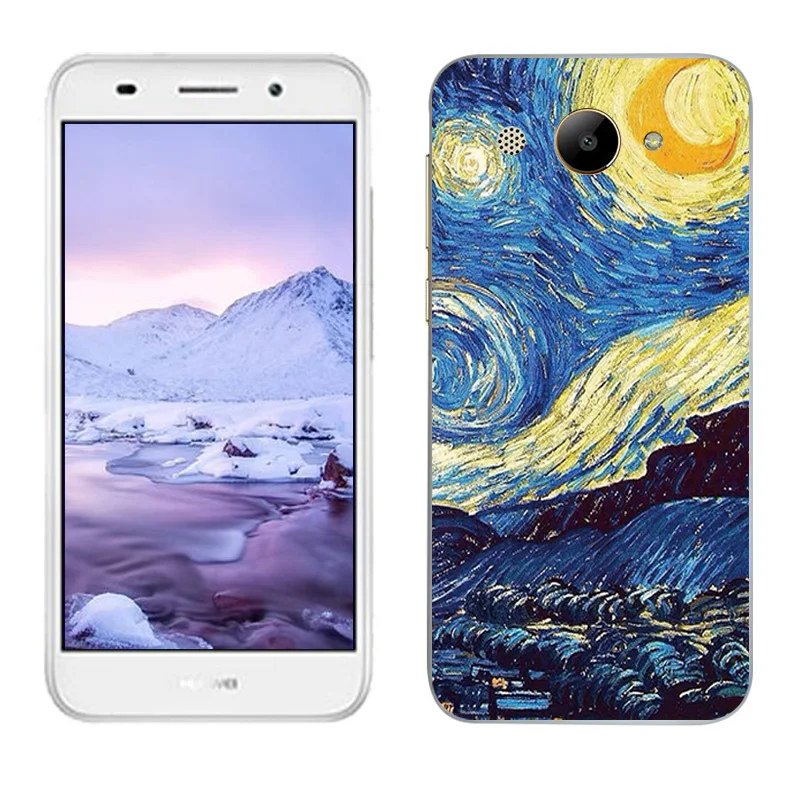 5 0 дюйма для Huawei Y3 2017 облегающие чехлы с масляной росписью Y5 Lite мягкий силикон MT6737M