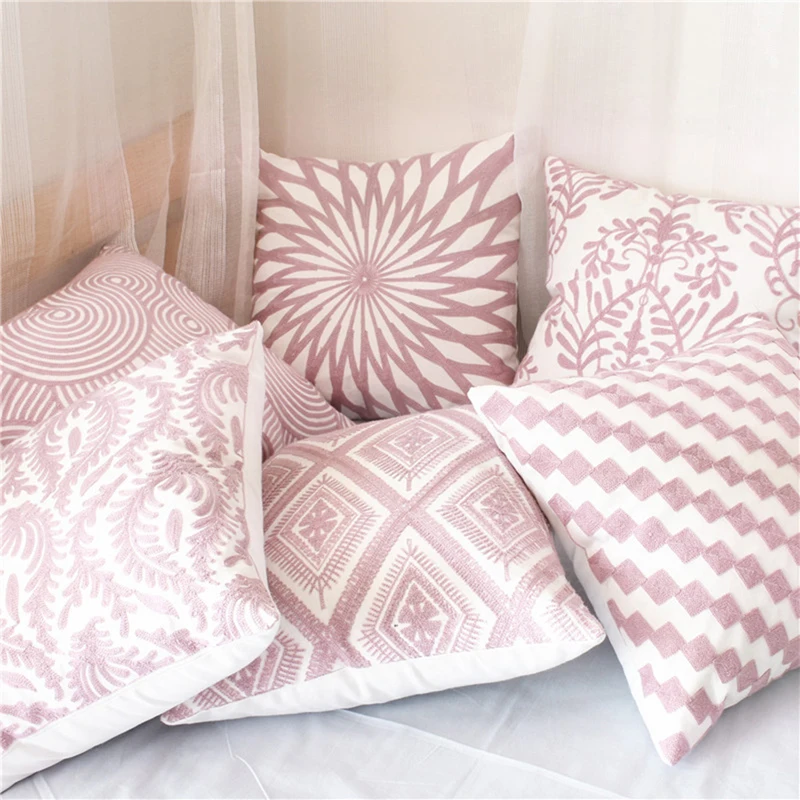 EHOMEBUY новая Геометрическая Подушка квадратные розовые подушки домашний