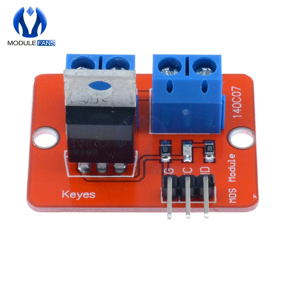 Верхняя кнопка Mosfet IRF520 модуль драйвера для Arduino MCU ARM Raspberry Pi 3 в-5 в MOS PWM Затемняющая