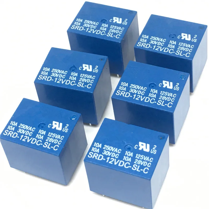 10 шт. 12В DC реле питания SRD 12VDC SL C T73 12V 5Pin PCB типа в наличии|Соединители| |