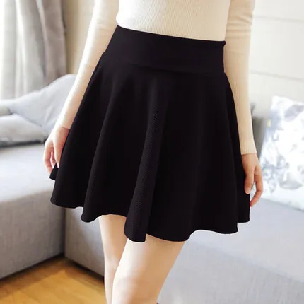 

Plus Size Korean Autumn Winter New High Waisted A Word Skirts Sweet Big S -Xl