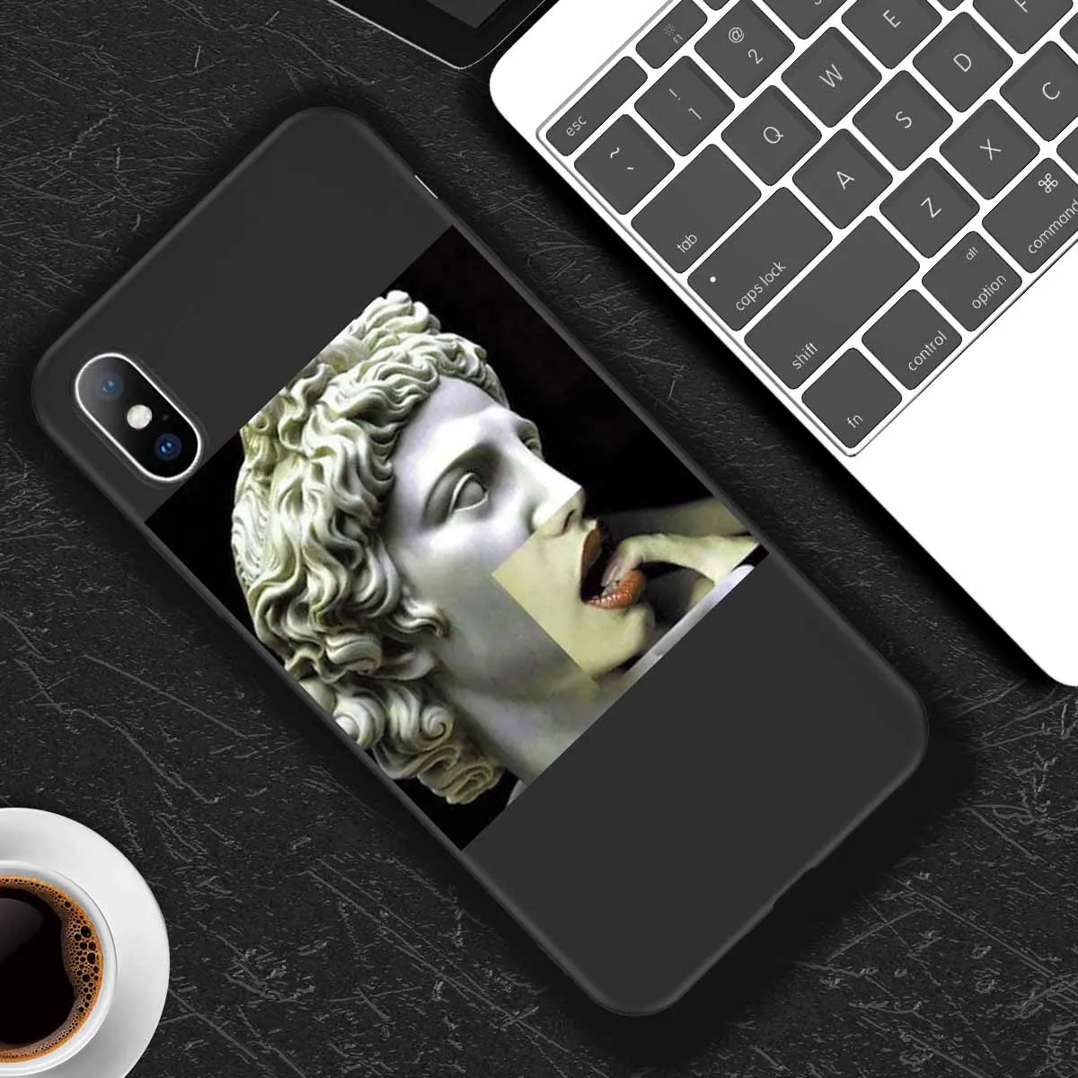 T2 Lovebay для iPhone 11 Pro Max 6 6s 7 8 Plus X XR XS Max 5 5S SE чехол для телефона с абстрактным рисунком статуя Мягкий ТПУ чехол для телефона iPhone X - Цвет: T2