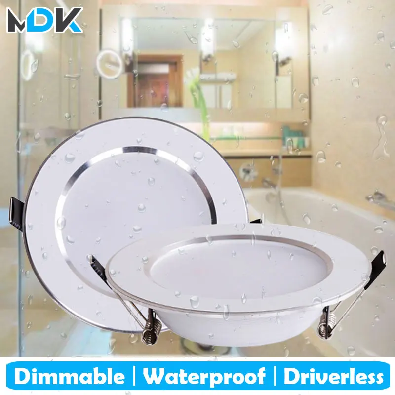 4PCS Waterproof LED Downlights 5W 7W 9W 12W 15W Dimmable Dow