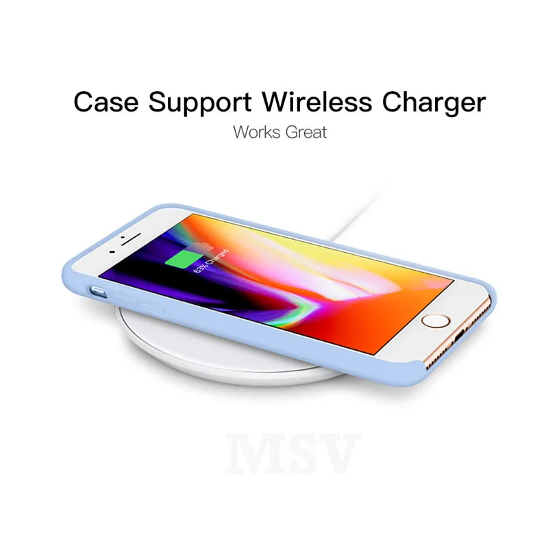 Жидкий силиконовый чехол для телефона iPhone 6 6s 8 7 Plus противоударный Apple IPhone X из