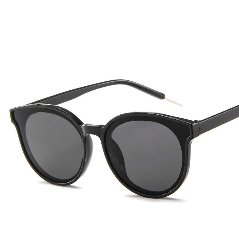 

Очки солнцезащитные женские круглые, модные брендовые дизайнерские роскошные, большие дешевые темные очки, чёрные