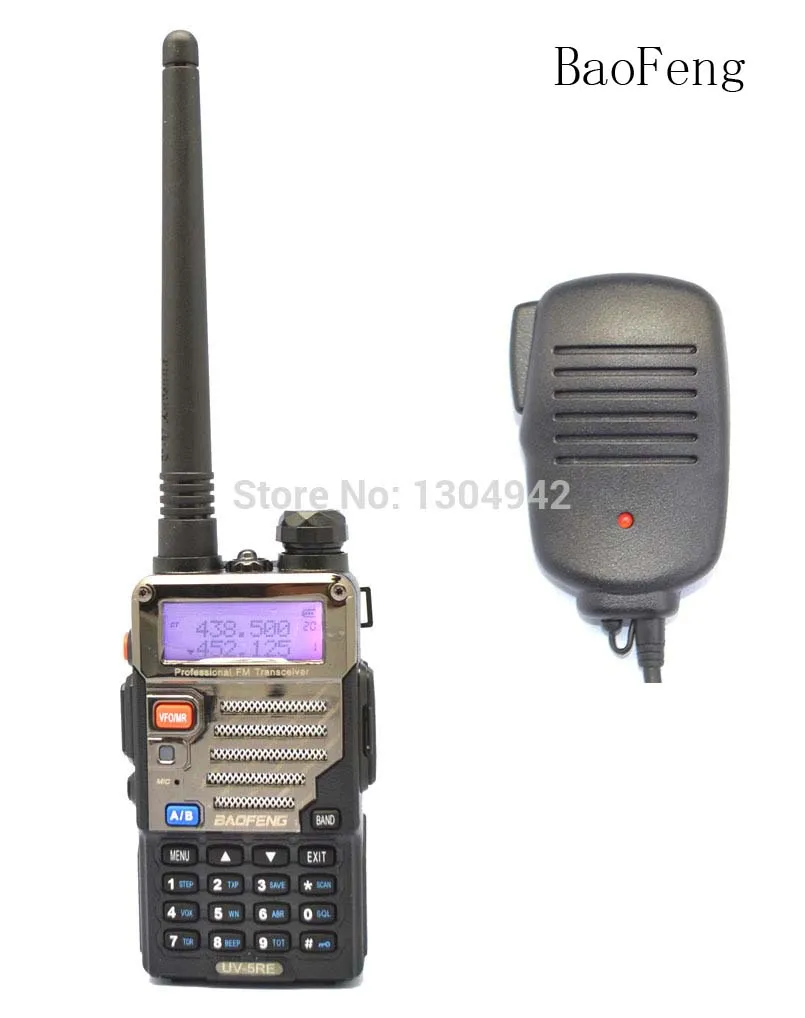 Baofeng UV-5RC Two Way Radio Dual Band 144-148/420-450Mhz Walkie Talkie 1800mAh Li-ion Battery+BaoFeng Speaker Mic Telecom Parts