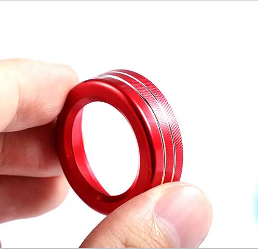 Aluminium alloy Console Red Volume Control Knob Circle Trim For Benz A w176 B w146 C E ML GL GLE GLA GLK GLC GLS Class | Автомобили и