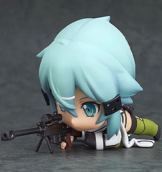 10 см Q версия издание Sinon фигурку меч искусство онлайн II пистолет Gale Online GGO Shino