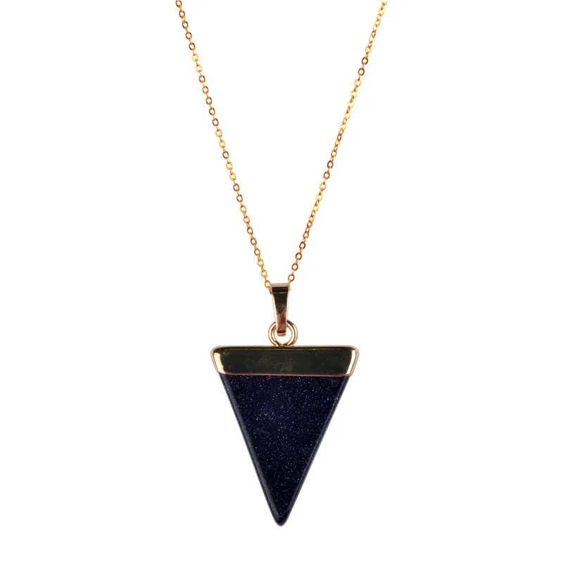 Drop shipping Women Natural Stone Pendant Necklaces Pink Black Collars Crystal Collier femme | Украшения и аксессуары