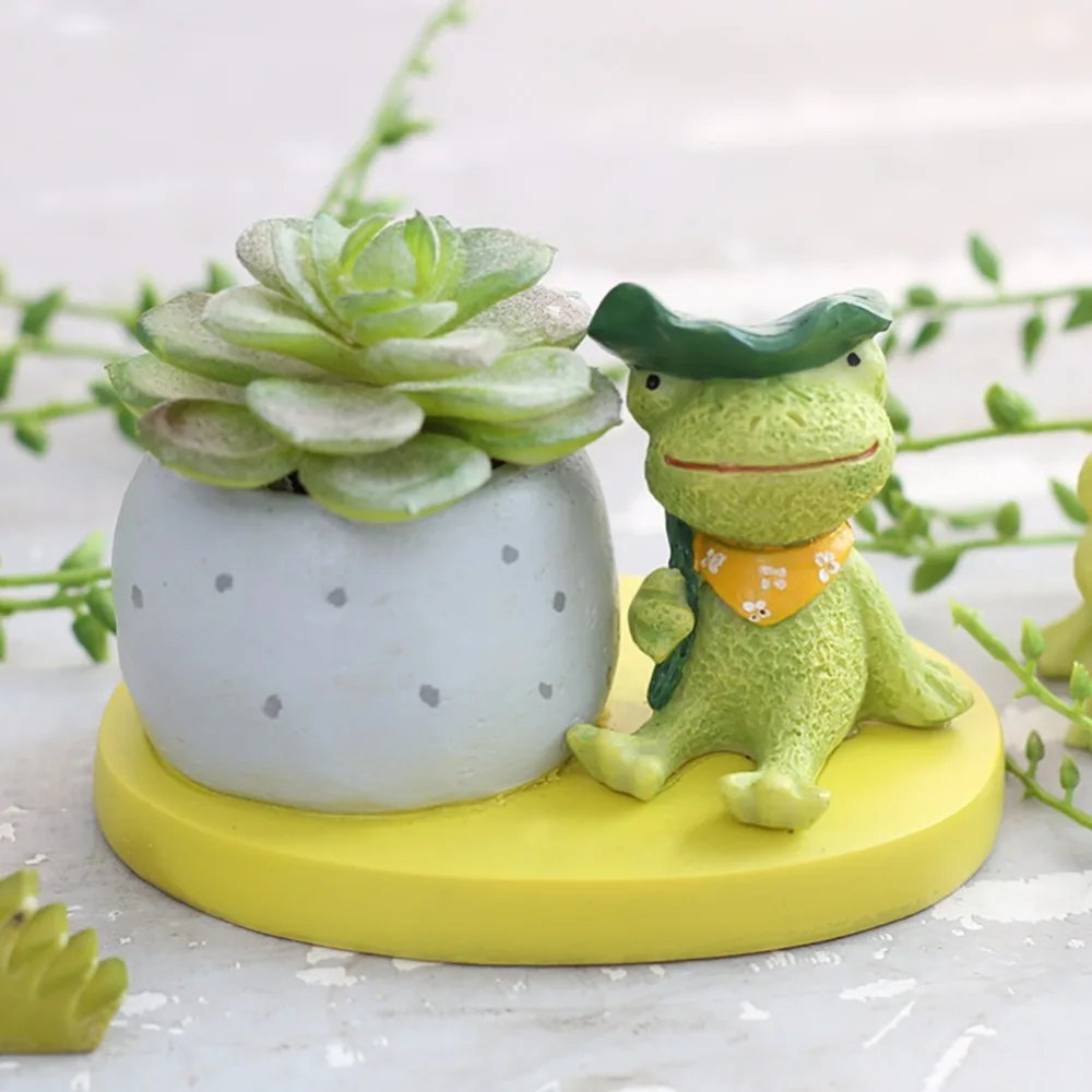 Mini Succulent Plants Pot Animals Resin Flowerpots Planters Desk Flower Home Decor Macetas Plateau Flowerpo | Дом и сад