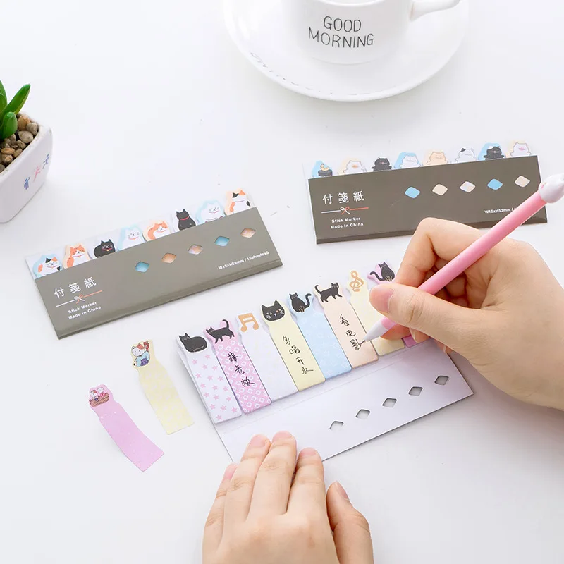 1X милый кот Панда Свинья клей Memopads маркер бумага для заметок на клейкой основе Декор Закладка Школа Офис поставка студенческие канцелярские принадлежности