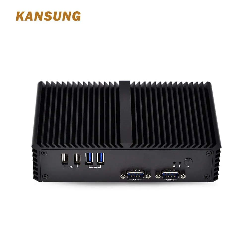 Безвентиляторный мини ПК Linux Windows PC Intel Core I3 4005U 6* COM брандмауэр настольные компьютеры Материнские платы последовательный порт Карманный ПК