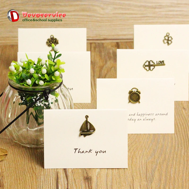 Лот из 6 винтажных металлических конвертов для поздравительной открытки ручной