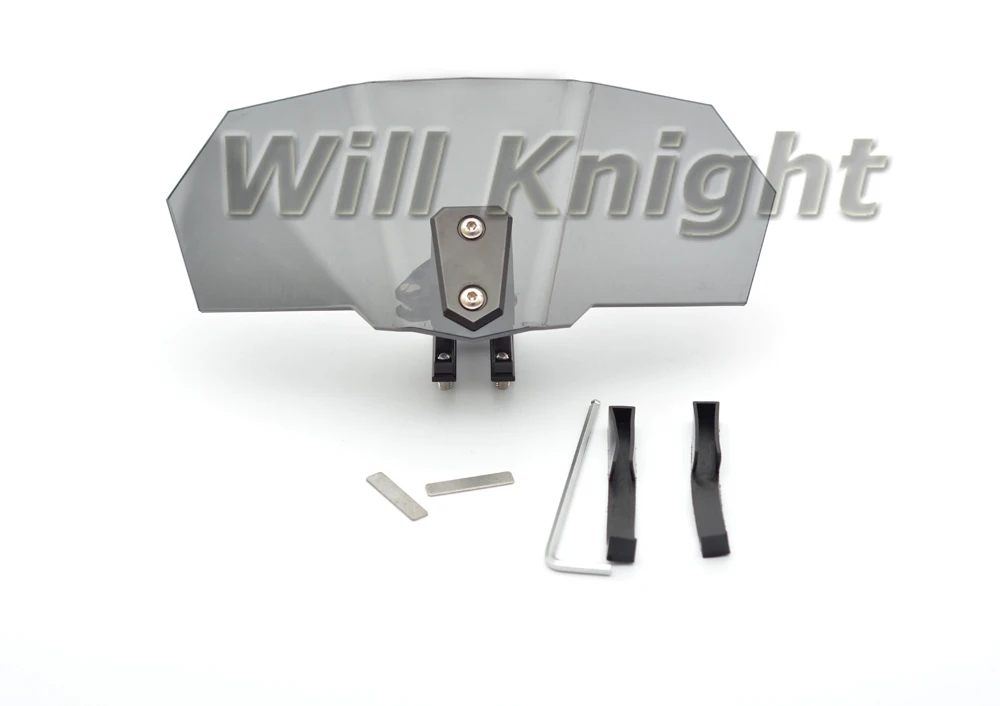 

Motorcycle Universal Adjustable Risen Smoke Windshield Wind Screen Protector For Honda Yamaha Suzuki Kawasaki