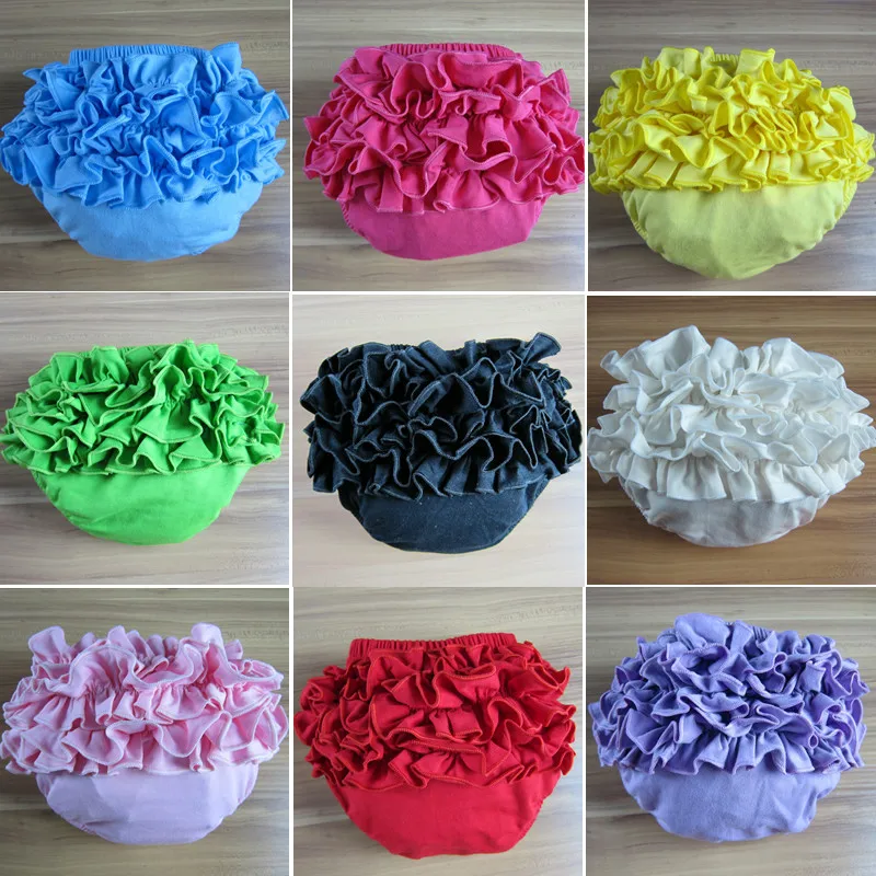 Детские хлопковые шаровары с оборками для малышей многослойные шорты рюшами