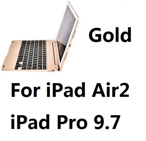 Glod 2 KQJYS складной беспроводной Bluetooth чехол-клавиатура для iPad Air 2 Pro 9. 7 подставка-клавиатура для iPad Air 1 для iPad 9,7 дюймов - Цвет: Glod 2