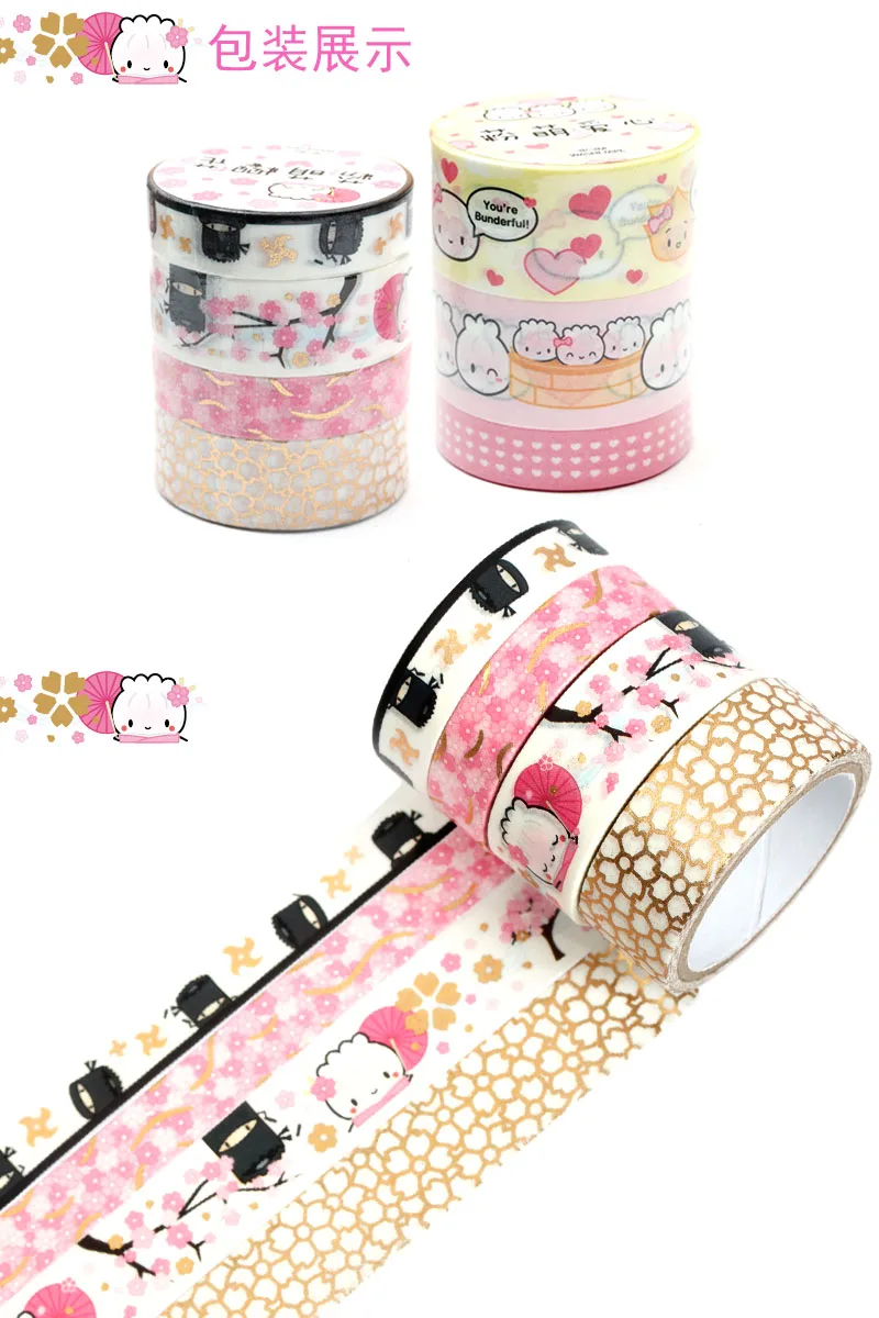 Новые конфеты с кавайным рисунком лента для декорации Washi функции для дневник планировщик для девочек симпатичный типа сделай себе сам клейкой ленты набор