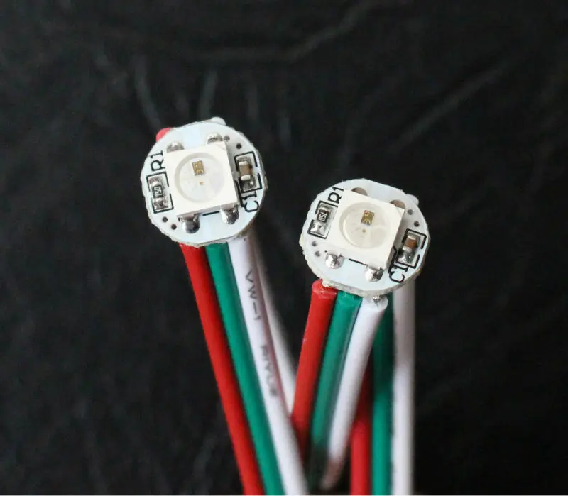 Светодиодная лента ws2812b ws2812 sk6812 1000 шт. светодиодный модуль пикселей с проводом 10