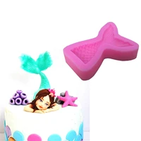 mermaid tail shape silicone cake mold diy bakeware paste mould for chocolate cookie clay fondant cake decorating tools