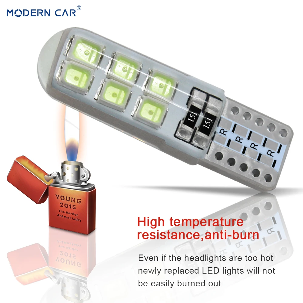 1 шт. автомобильная светодиодная лампа 2835 T10 12SMD W5W|Сигнальная лампа| |